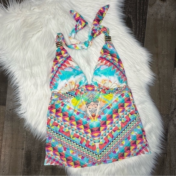 NWOT Bar III Multicolored Tankini size Medium - Picture 7 of 7
